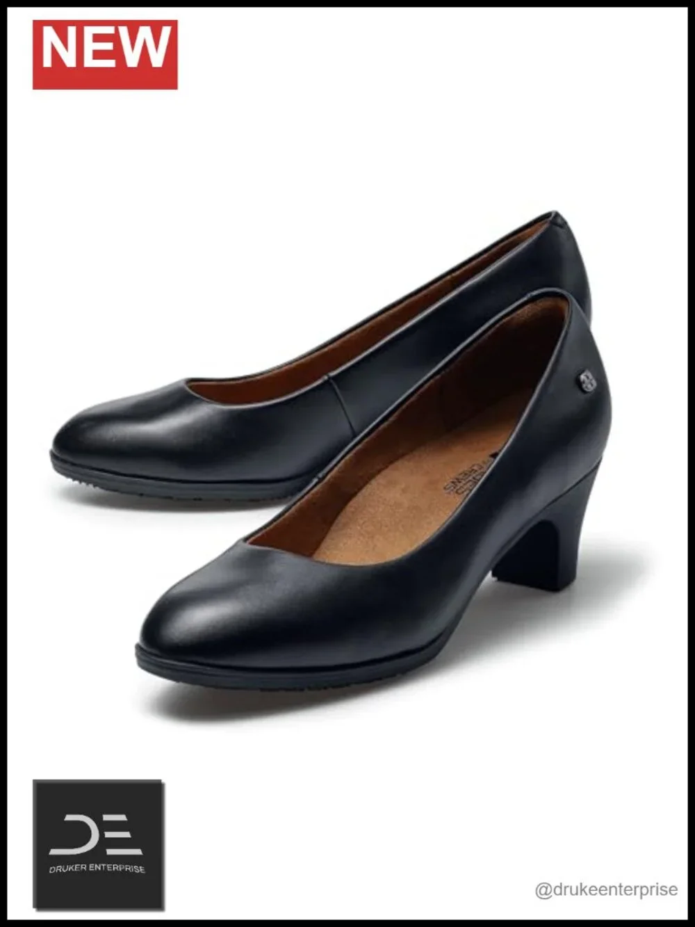 Slip-Resistant High Heel Pumps for Women | Water-Resistant Work Shoes | 2.5